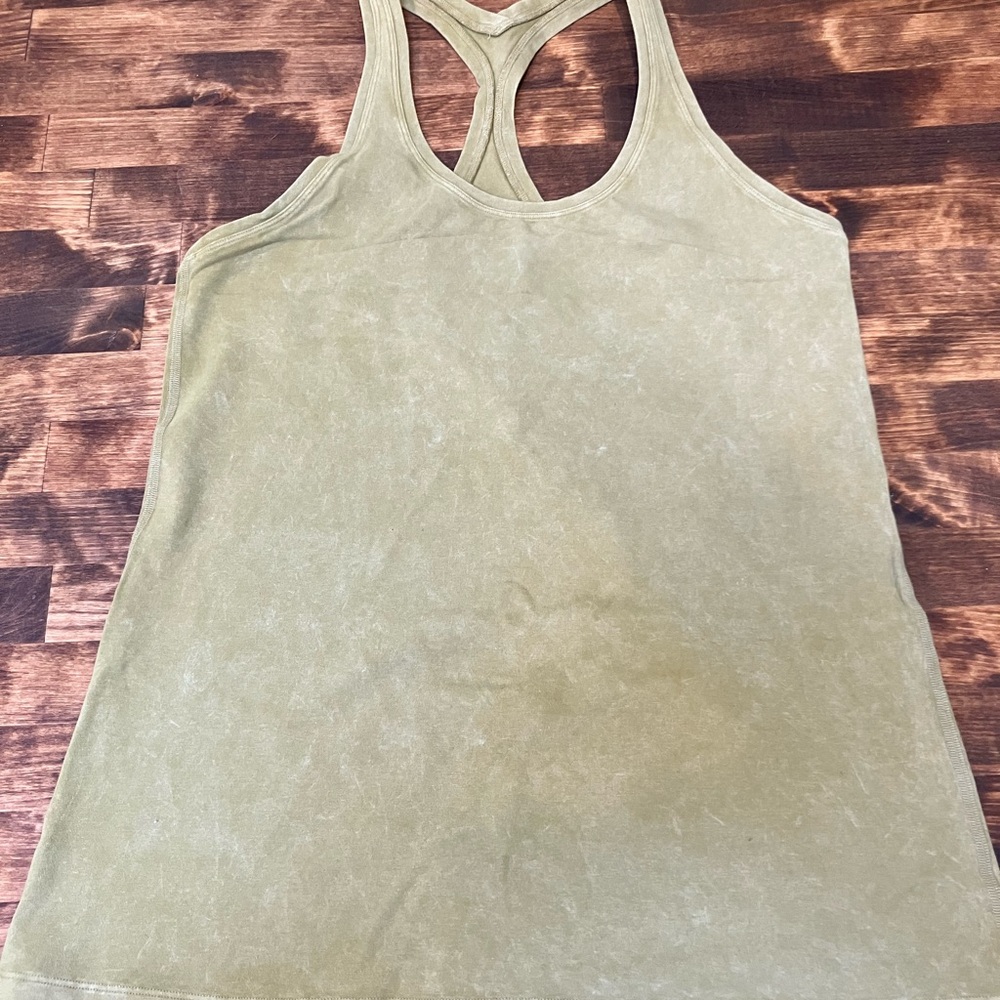 Lululemon Athletica Stone Washed Green Tank Top